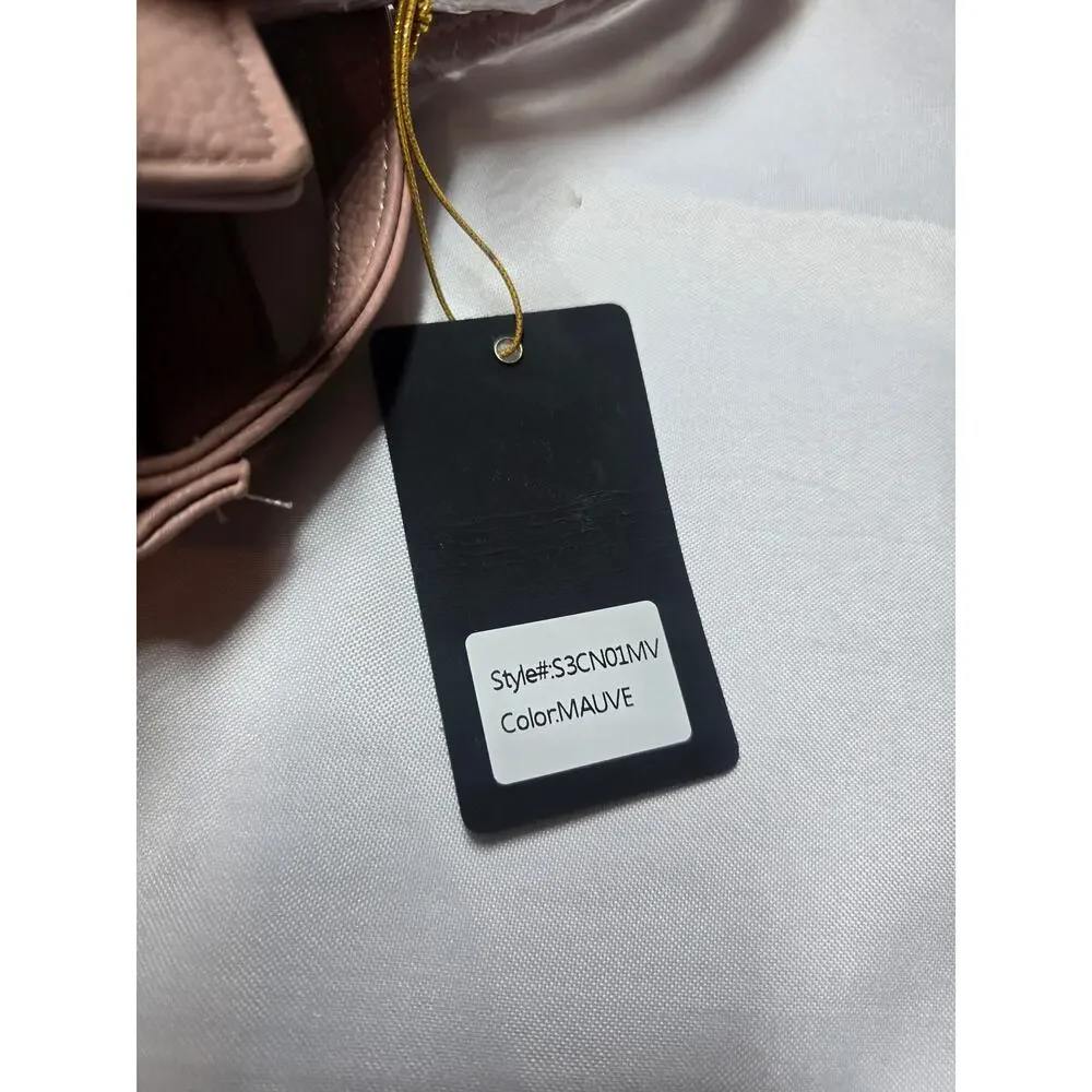 Cresci Mauve Structured Top Handle Satchel Handbag